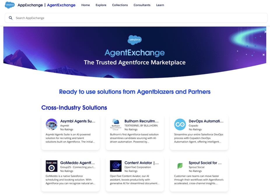 Salesforce запускает маркетплейс AgentExchange для внедрения ролевых AI-агентов